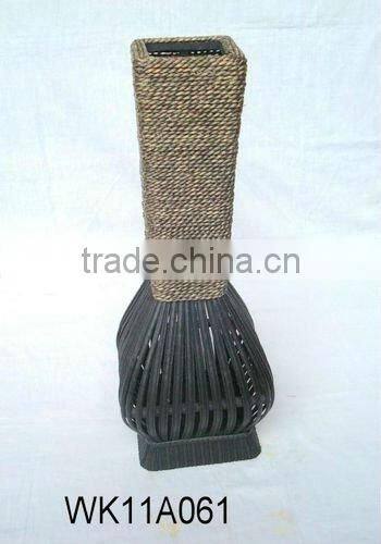 Bamboo flower pot, wooden flower pot.