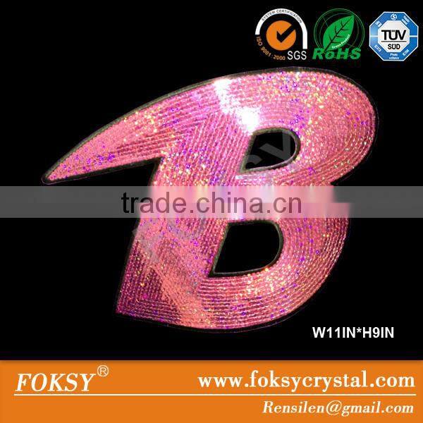 embroidery sequins and beads embroidery sequins with rhinestone motif for Tshirt -FOKSY