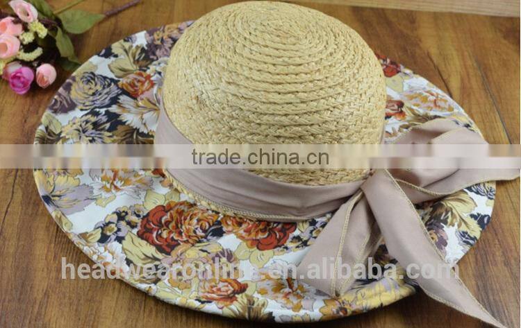 Fashion Summer Womens Straw Hats With Flower Wholesale