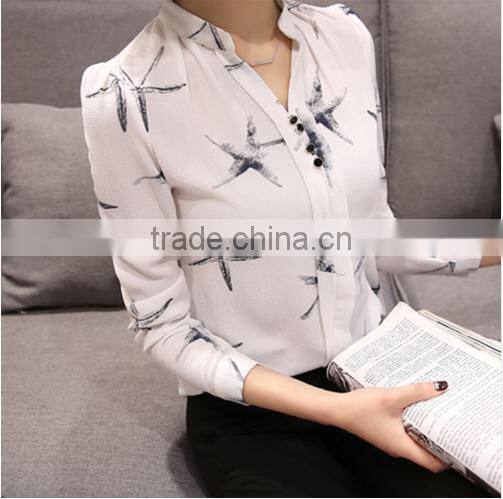 2016 Summer New Arrival Female Long-Sleeve Blouse