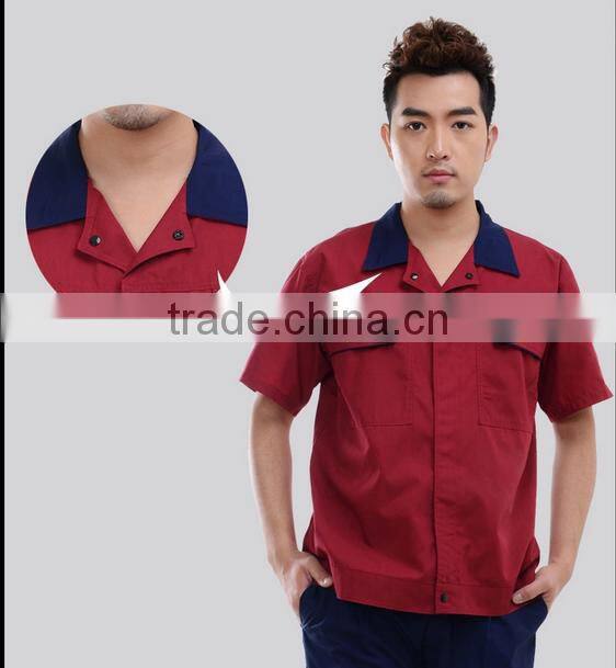 custom antistatic short sleeves workwears uniforms for worker