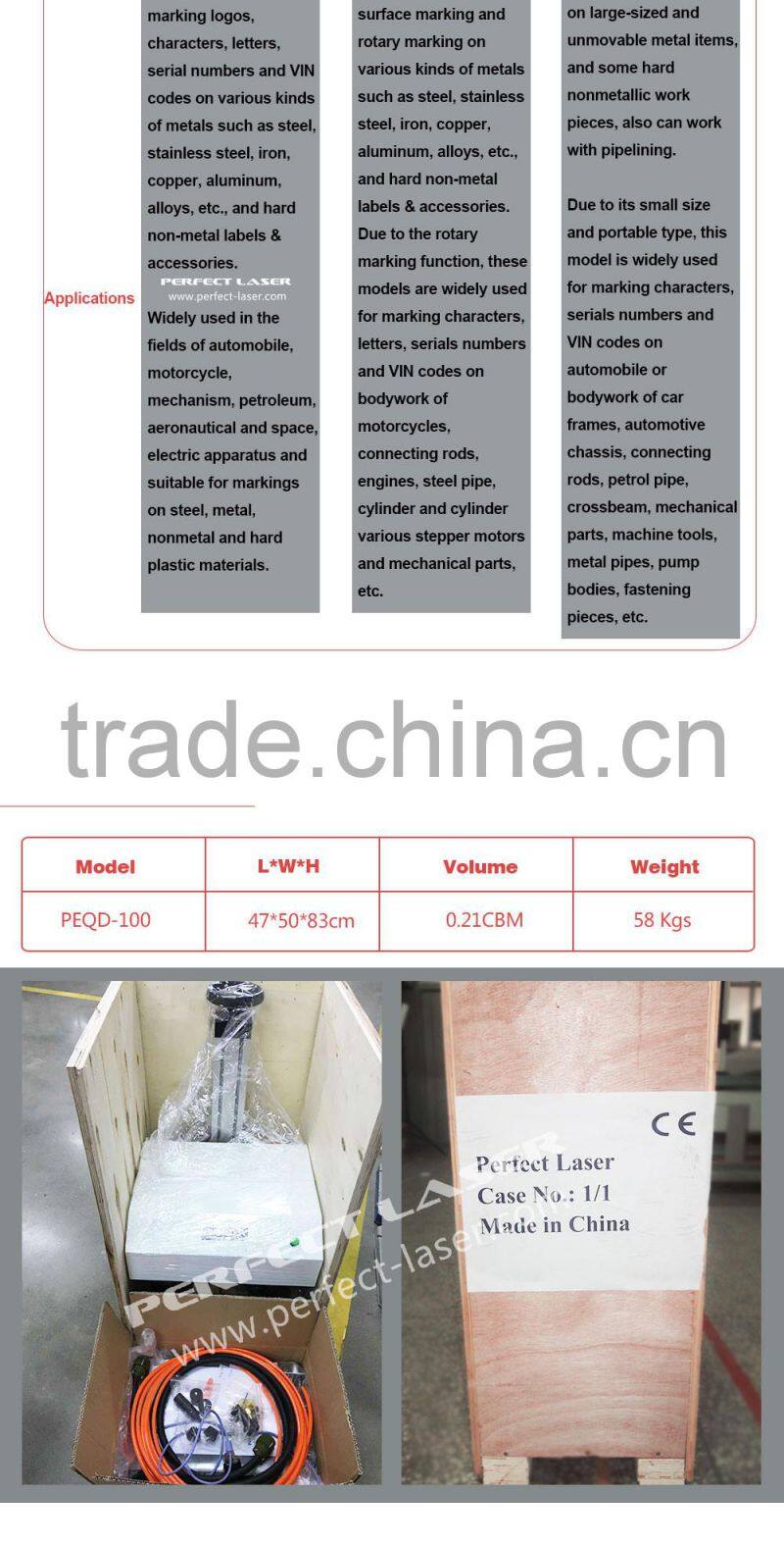 Hot Sale Dot Peen Pneumatic Marking Machine with Lowest Price from Perfect Laser