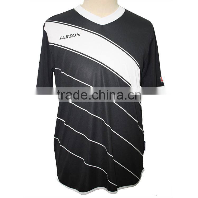 good quality comfortable black white stripe jersey