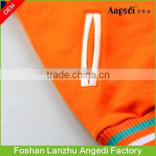 children's winter apparel Boy's fashion stylish baseball overcoat jacket v-neck casual sweatshirt with patch applique work