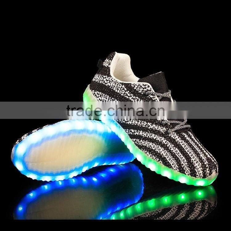 USB charge light up women shoes 2017