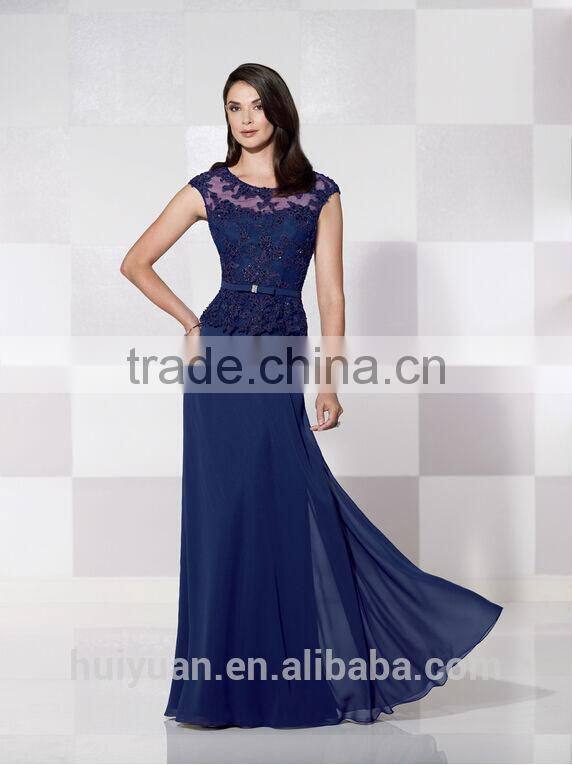 royal blue lace chiffon scoop neck sexy mother of the bride