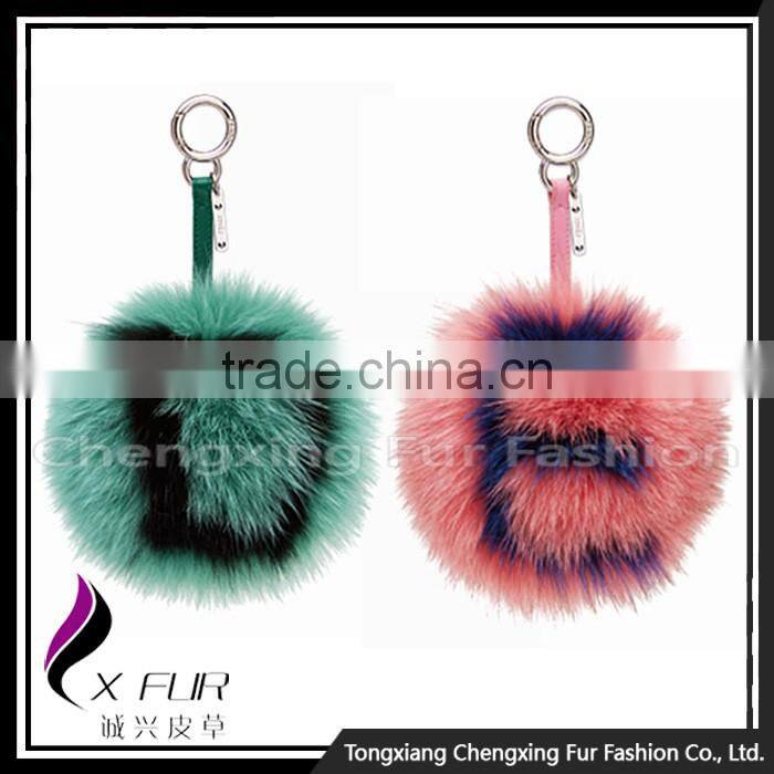 CX-R-38 China Wholesale Fox Fur Keychain Customized