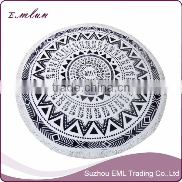 Summer Large Microfiber Printed Round Beach Towels