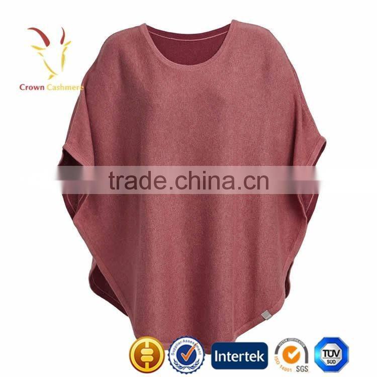 Women Merino Wool Knit Plus Size Ponchos