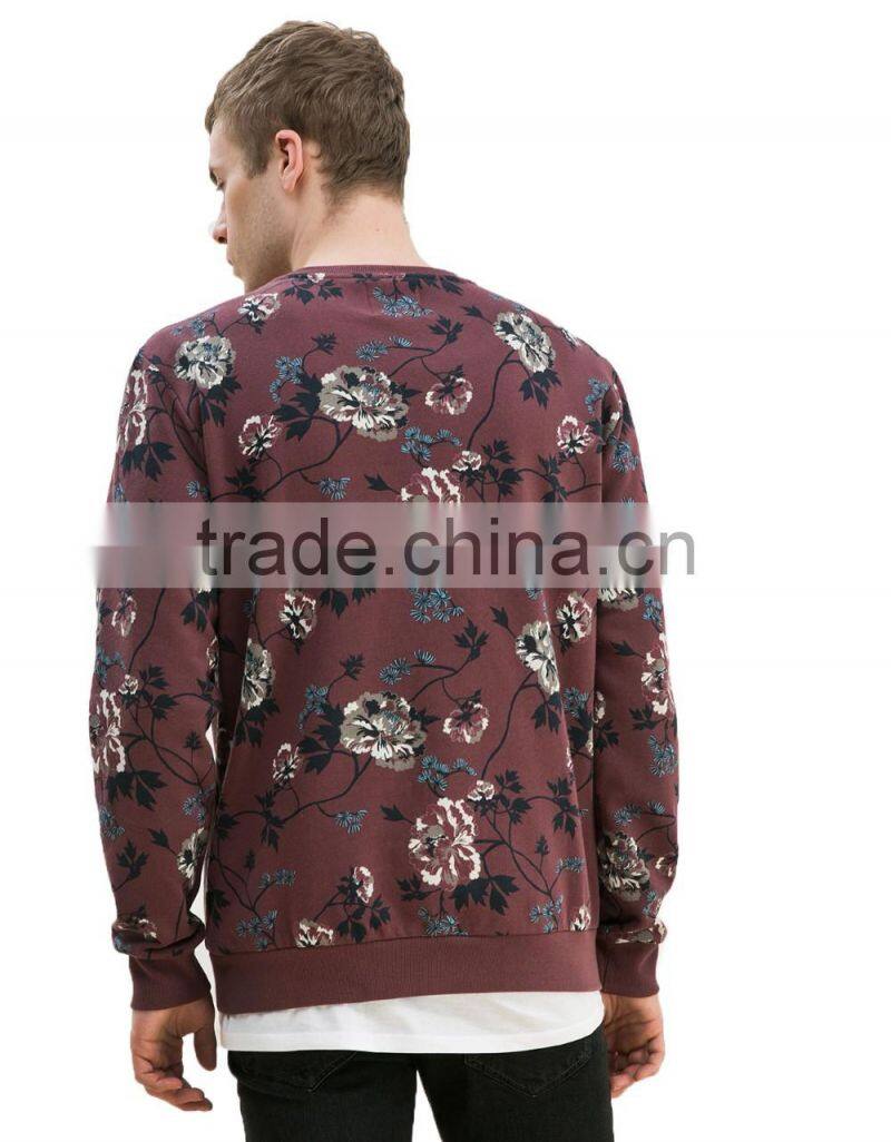 2017 new design sweatshirt fashion mens full print sweatshirt