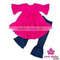 2017 New Three Color Cake Skirt Sleeveless Suit Stylish Ruffle Set Kids Anarkalifall Boutique Girl Clothing Outfits