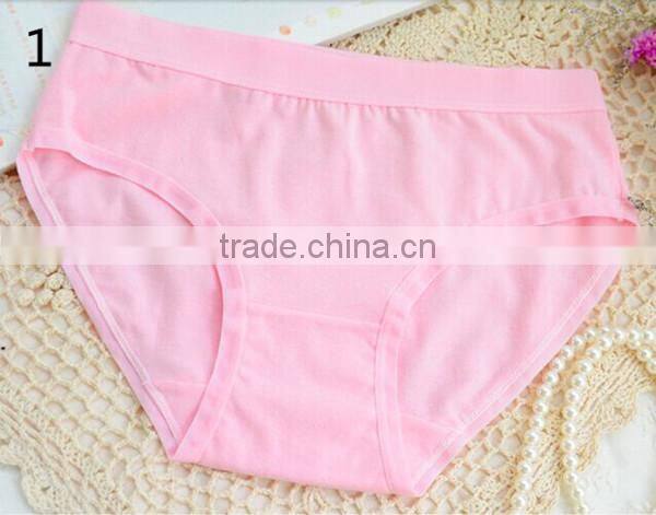 1pc 5 size cheap cotton mid waist breathable and comfortable girl underwear,lady underwear