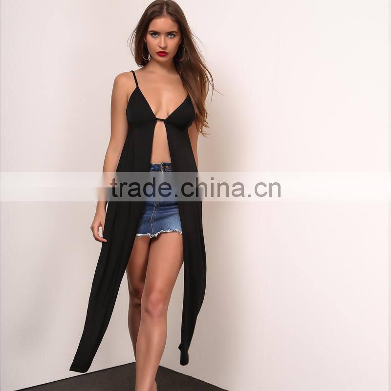 Runwaylover 097 Ladies Sexy Sleeveless Deep V-Neck Beachwear Tops