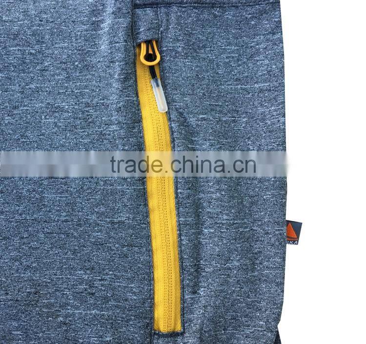 Fashion warm comfort melange fabric stitching knitted jacket for men