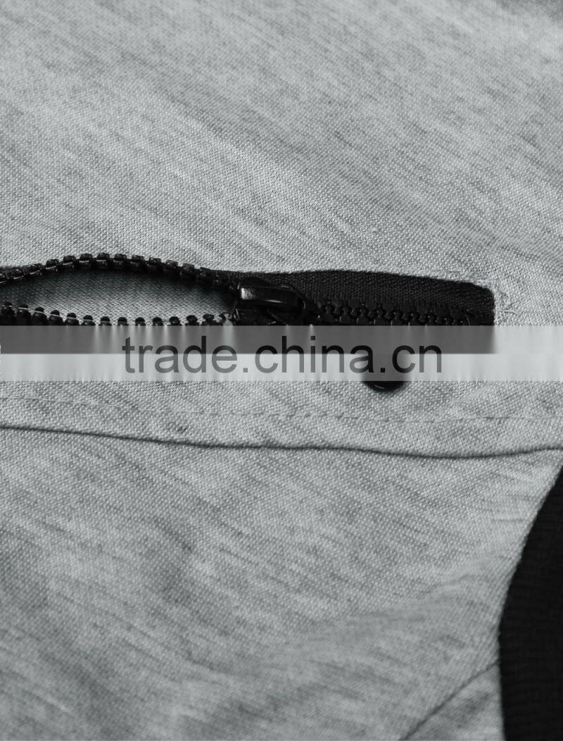 Men's Zip Up Hoodie Casual Heather Grey Hooded Vest/Sleeveless Hoodies