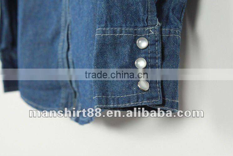 High quality 100%Cotton Denim long sleeve Shirt for men