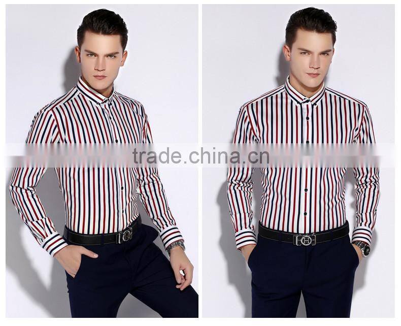 Alibaba China supplier customise classic men's formal striped shirt in bulk