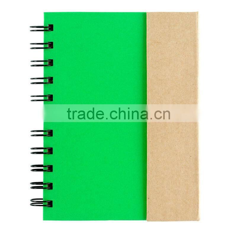 900grams kraft cover spiral winding notebook 70grams 60sheets 15*12cm with paper pen with magnetic closure