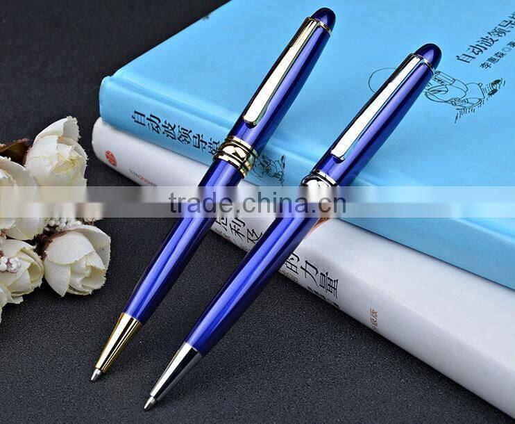 high quality laser Logo heavy ballpoint twist business metal pen box gift set