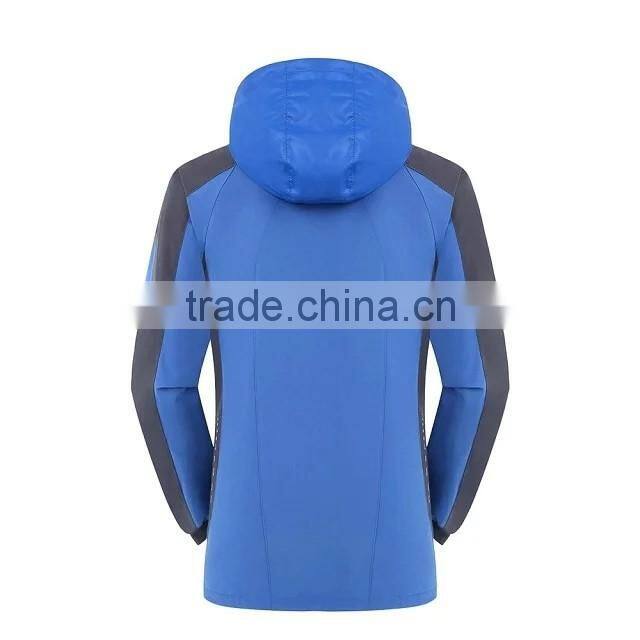 2017 NEW Water-Repellent Mens Blue Softshell Jacket
