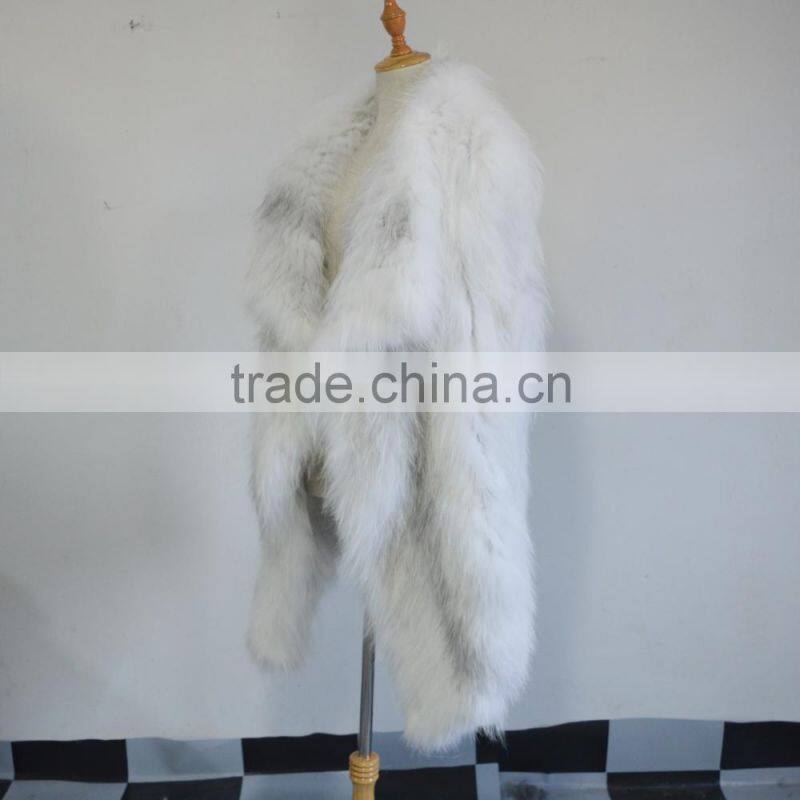 SJ818 Natural Color Real Fox Knit Winter Fashionable Vest