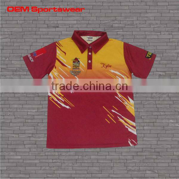 Sublimation bowling polo shirts for club