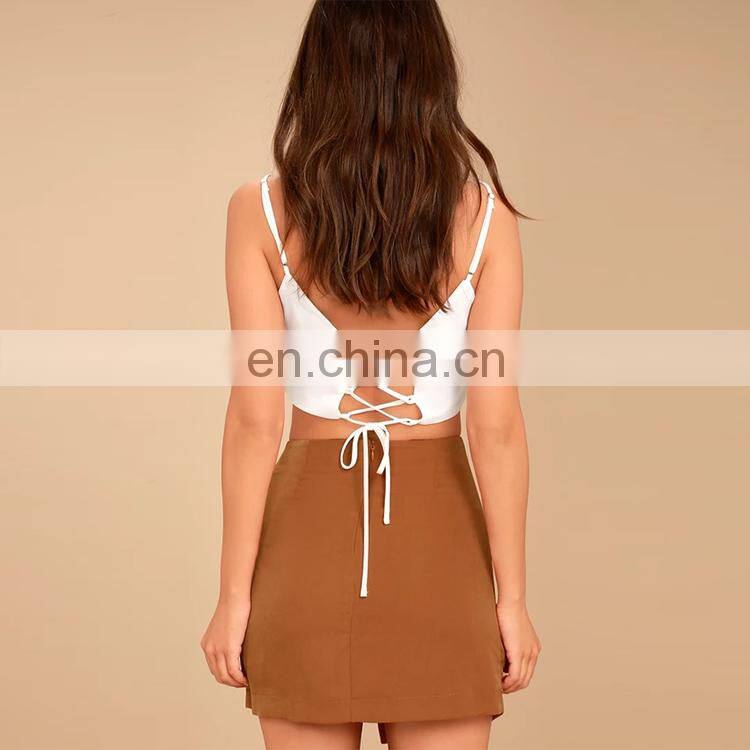 Fashion latest sesigns lady pencil skirt a line wrap mini skirt