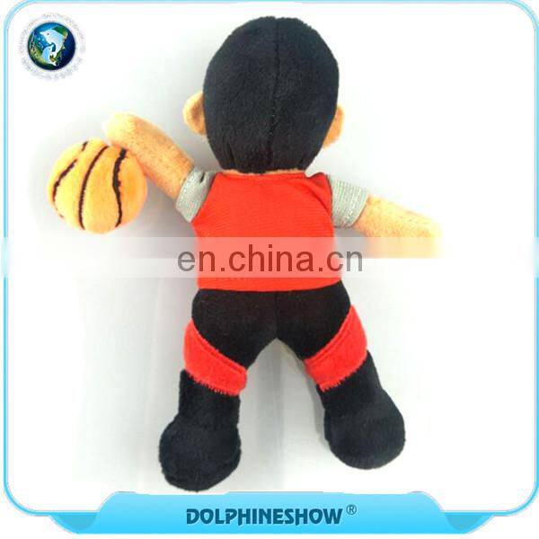 Custom 20cm black American stuffed boy rag doll soft basketball athlete plush doll toy
