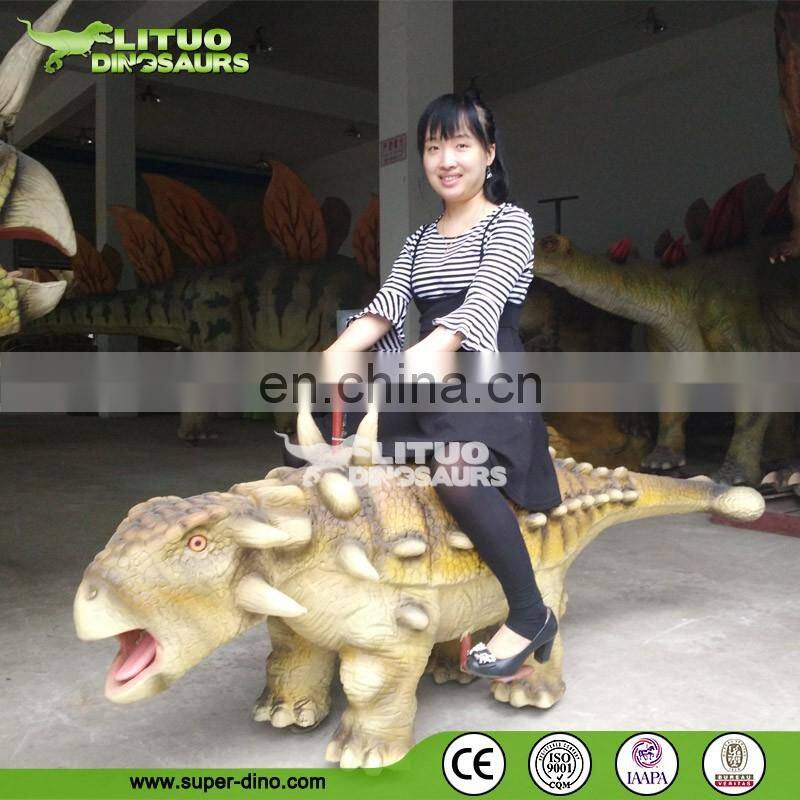 Outdoor Playground Animatronic Animal Dinosaur Rides With Human Control