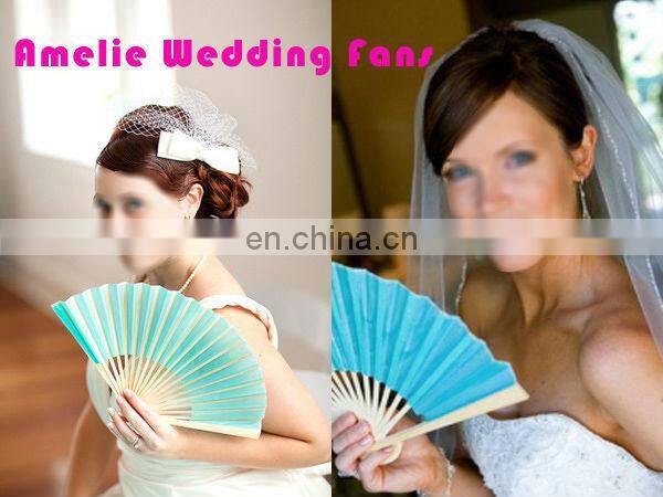 Amelie Customized Silk Hand Fan Wedding