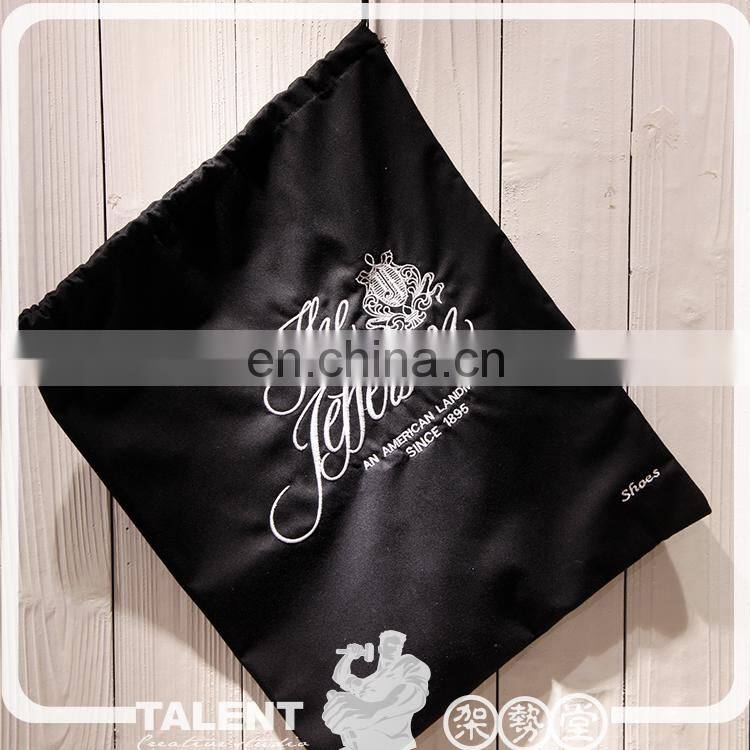 Custom embroidery logo Cloth Drawing string Bag For Promotion