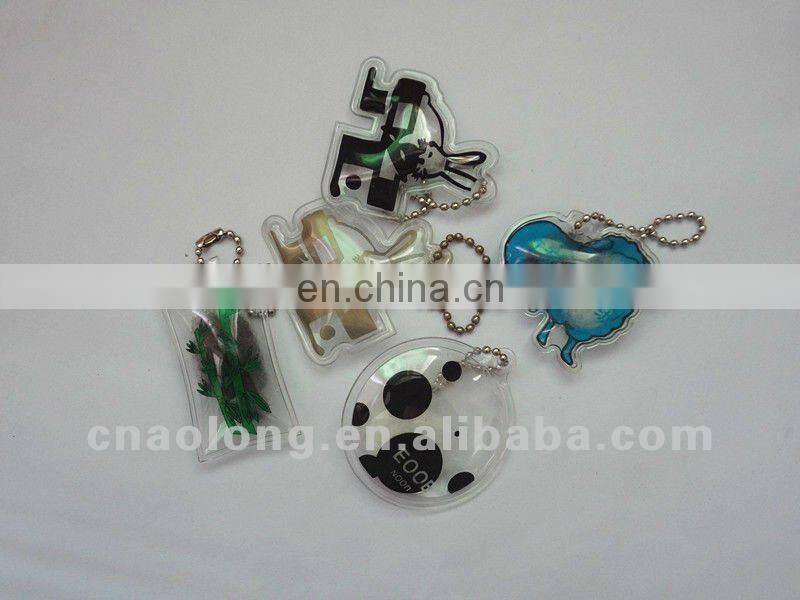 decorative custom logo printed PVC down feather clothing patches/label/tags