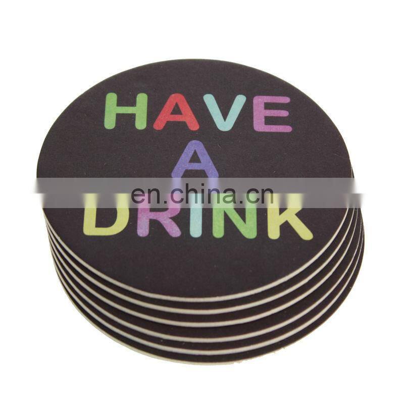 square brown color nice printing advertising paper coaster