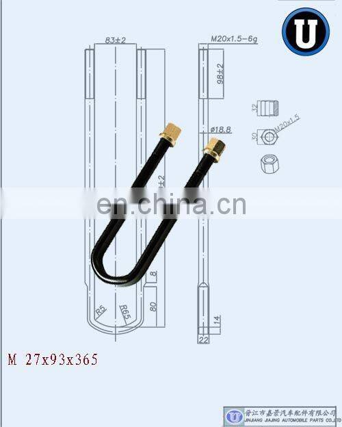 Spring Lock u Bolt and nuts for leaf spring