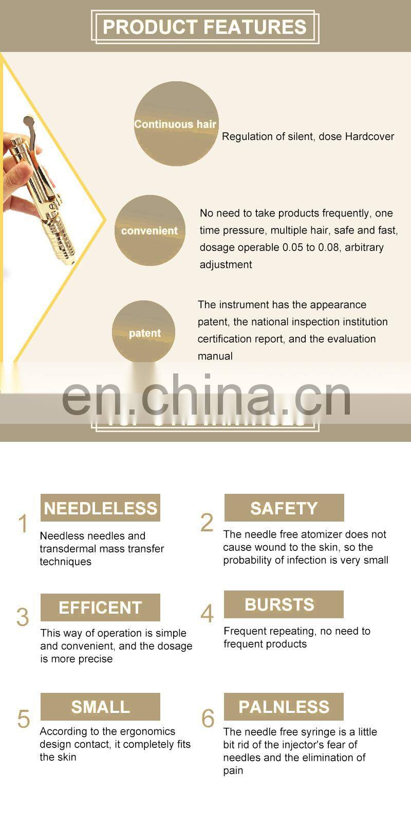 2021 top sale Needle Free Injector 24k hyaluronic pen with OEM Services