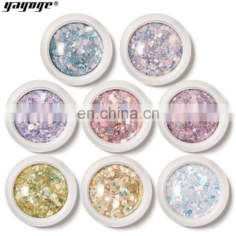 2020 Mix Colors Glitter Nail Art Decoration Water Droplets Lip Shaped Uv Gel Nail Sequins
