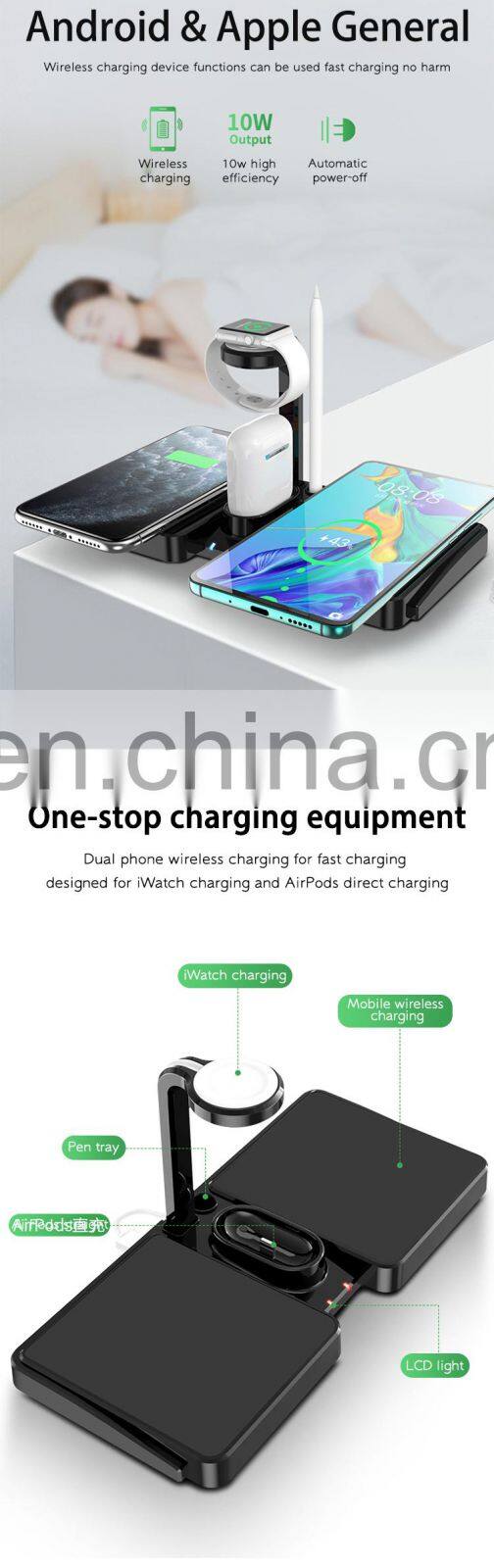 magnetic wireless charger headset 4 in 1 wholesale magnetic custom wireless charger adapter for iphone and android mobile phone