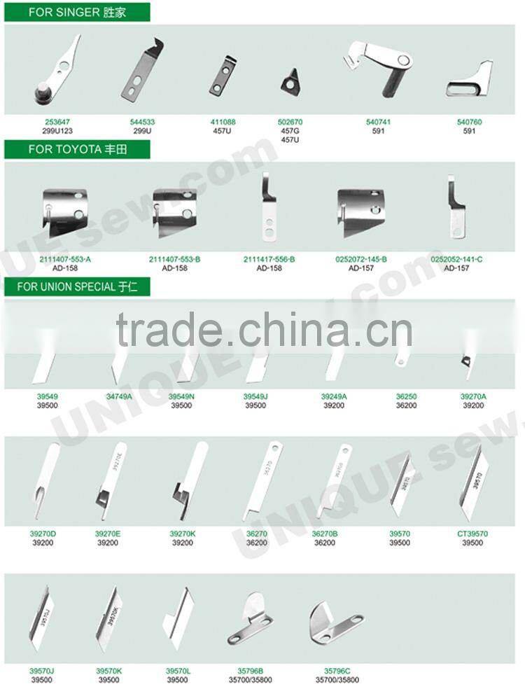 knife for sewing machine and cutting machine 2