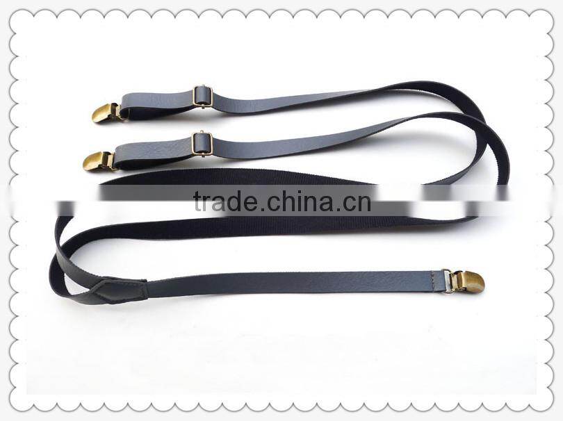 Hot sale high quality leather Men's suspender