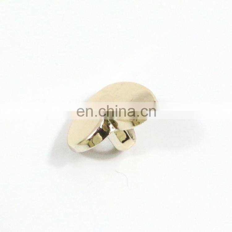 Heart Shaped Alloy Metal Silver Plain Shank Button