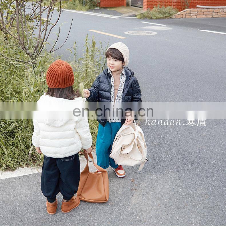 Handun's new children's down jacket Lightweight children's clothing boys and girls jackets hooded children's down jackets
