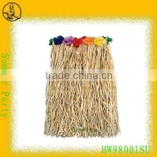 60cm Rose Raffia Hula Long Skirt for Hawaii Party