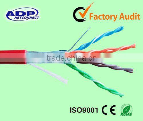 Customize High Speed Waterproof PVC FTP Cat 5e cat5 Network Lan Cable 0.5mm 24AWG Solid BC Copper price