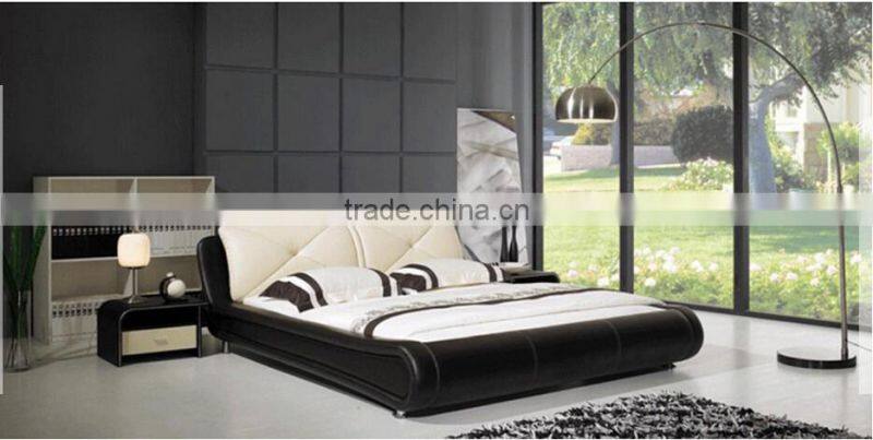 New Modern fashion boutique leather bed