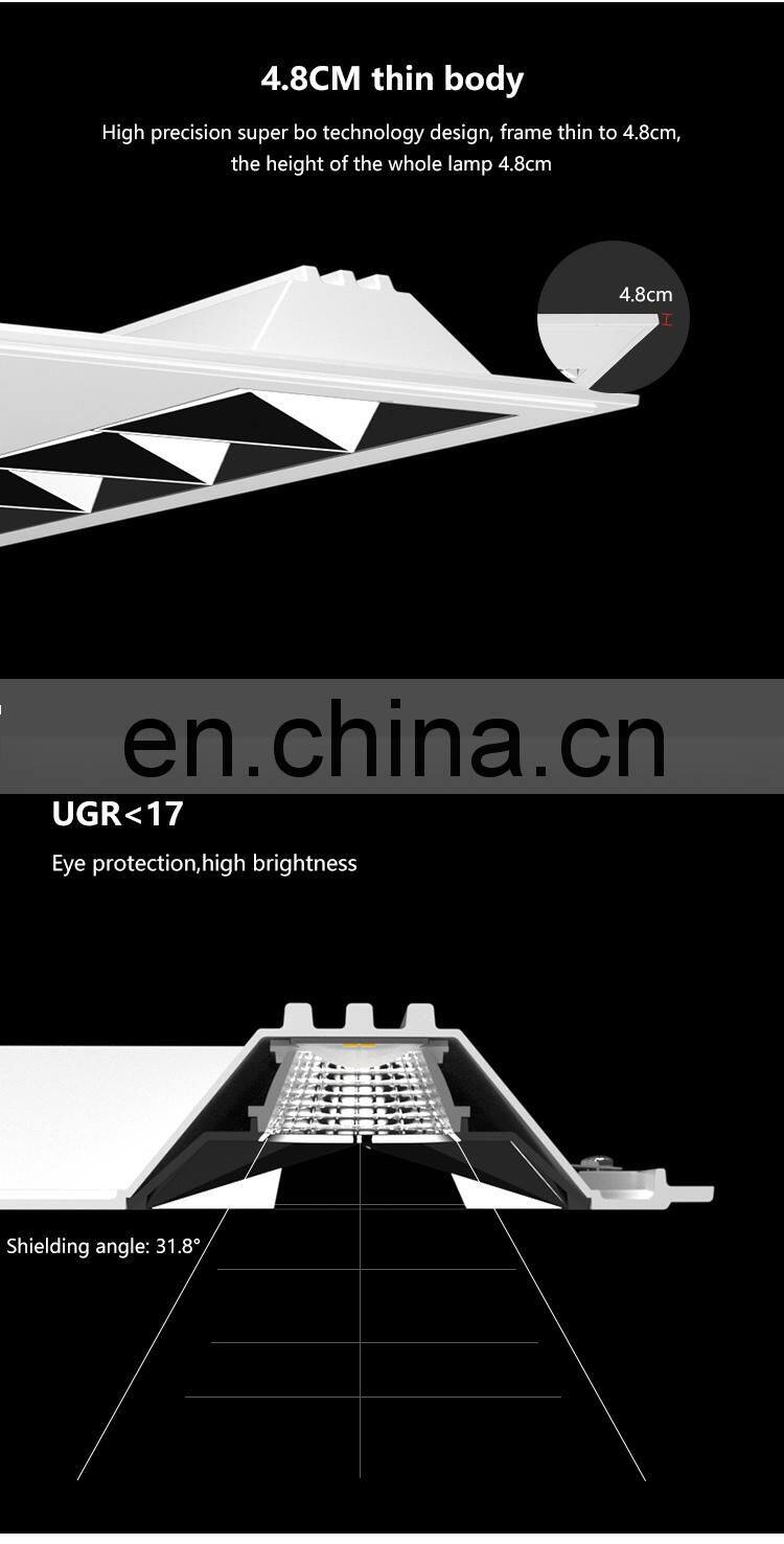 Commercial Eye Protection Square Dimmable Indoor Home School Hospital 15W 40W 60W LED Panel Lamp