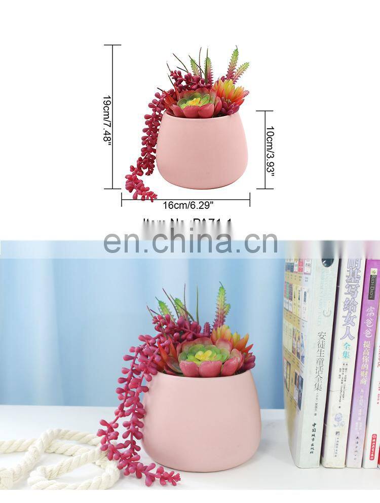 Best Selling Succulent Plants Faux Plastic FakeFlowers Mini Artificial Succulents In Pots