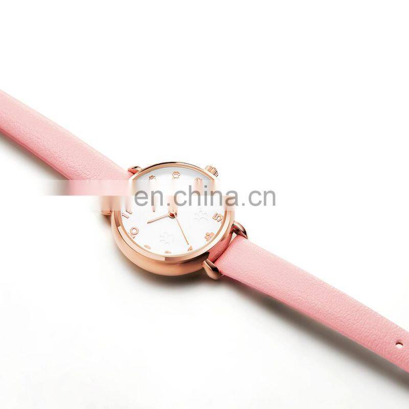 SHENGKE Pink Cute Girls Wristwatch K9025 Clear Arabic Number Dial Watches Ultra Band Kids Watch Chinese Factory Watch