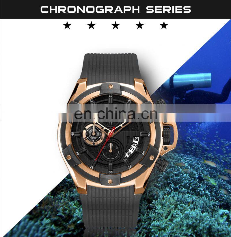 2019 DK&YT Brand Stainless Steel Back Wrist Watch Quartz Sport Silicon Man Watch