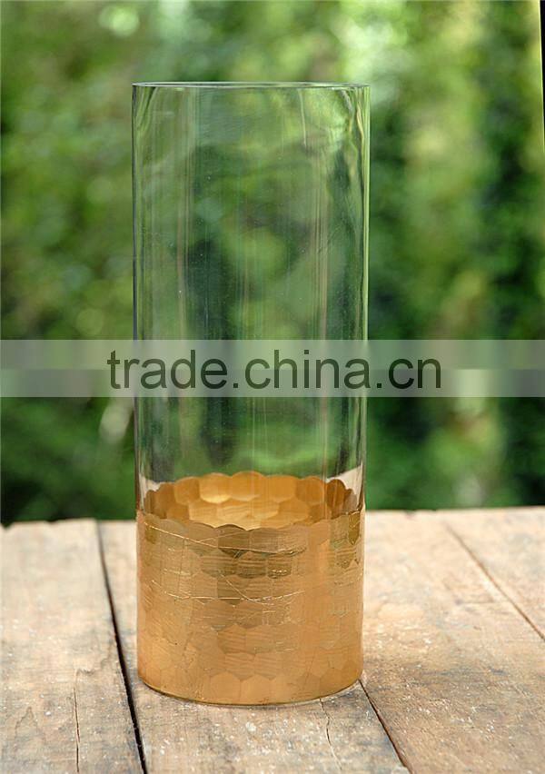 cylinder vase gold decorative glassware set
