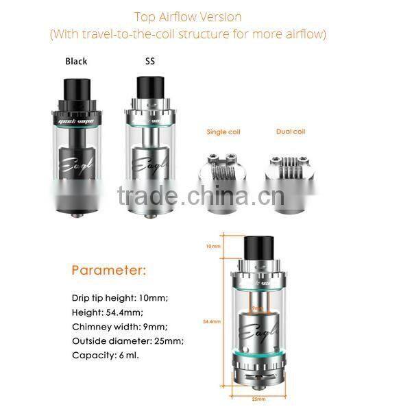Original Geekvape Eagle 6ml Capacity Top Airflow Sub ohm Tank
